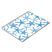 Zee sterren in blauw notitieboek (Linkerzijde)