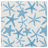 Zee sterren in blauw stof (Close Up)