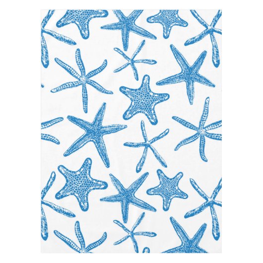 Zee sterren in blauw tafelkleed (Voorkant)