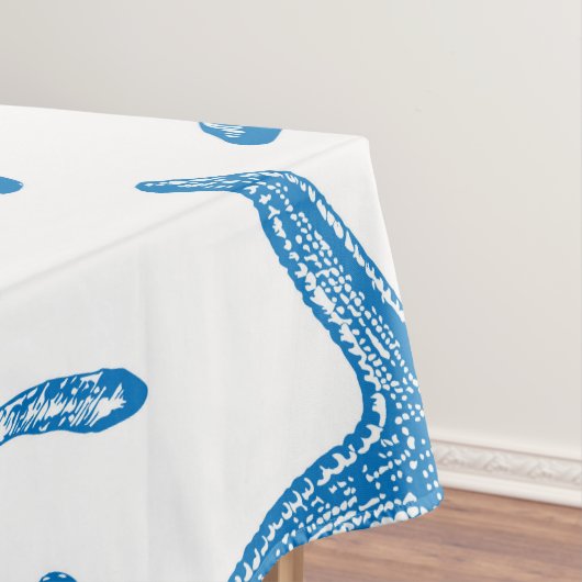 Zee sterren in blauw tafelkleed (Voorbeeld)