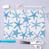 Zee sterren in blauw tissuepapier (Craft)