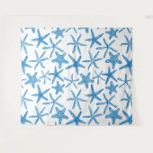Zee sterren in blauw wandkleed (Voorkant (horizontaal))