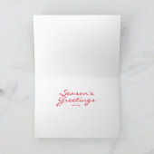 Zee-sterren paar in Santa Hats wandelen op het str Feestdagen Kaart (Binnen)