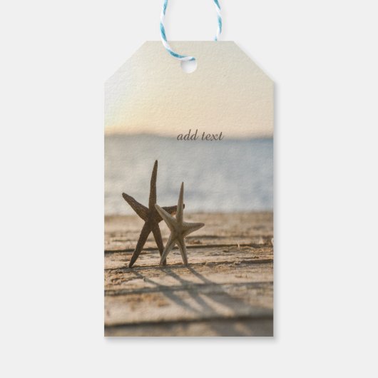 Zee sterren Sand Beach Cadeaulabel (Achterkant)