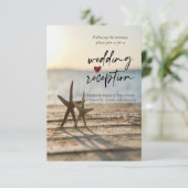 Zee sterren Sand Beach Receptie Kaart (Staand voorkant)