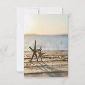 Zee sterren Sand Beach Receptie Kaart (Achterkant)