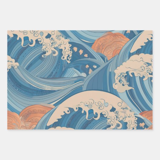 Zee stijl inpakpapier vel (Voorkant 3)