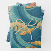 Zee stijl inpakpapier vel (In situ)