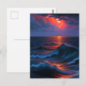 Zee Storm Art Briefkaart (Voorkant / Achterkant)