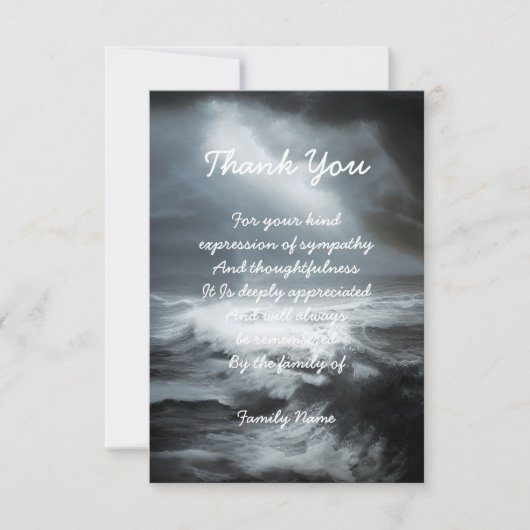 Zee Storm Bedankkaart (Voorkant)