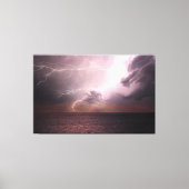 Zee Storm bliksemgolf Canvas Afdruk (Voorkant)
