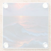 Zee Storm met Bliksem Onderzetter (Achterkant)