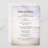 Zee strand Funeral order of service Invitation Kaart (Achterkant)