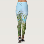 zee, strand, palm, natuur, zomer, boom, tropisch; leggings (Achterkant)