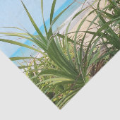 zee, strand, palm, natuur, zomer, boom, tropisch; tissuepapier (Detail)