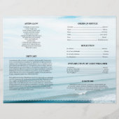 Zee strand rouwdienst sjabloon (Achterkant)