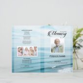 Zee strand rouwdienst template (Staand voorkant)