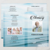 Zee strand Uitvaart Template (Voorkant / Achterkant)