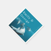 Zee strand van marinescheepvaart onderwater servet (Hoek)