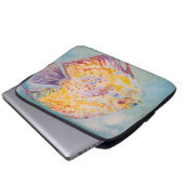 Zee strand waterverf laptop sleeve (Voorkant onderkant)