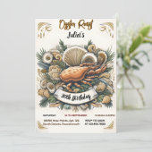 Zee Strand Zeevruchten parel oester gebraden 30e V Kaart (Staand voorkant)