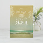 zee stranden en palms repetitie uitnodigen kaart (Staand voorkant)