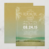 zee stranden en palms repetitie uitnodigen kaart (Voorkant / Achterkant)