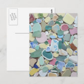 Zee strandglas kunststoffotopotten briefkaart (Voorkant / Achterkant)