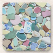 Zee, strandglas, onderzetter van aardewerk (Voorkant)