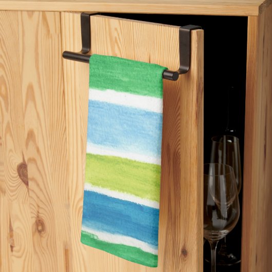 Zee Stripes Art Print Theedoek (Derde Gevouwen)