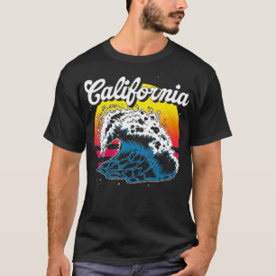 Zee Summer Vacation Ocean Tropical Waves Retro Cal T-shirt