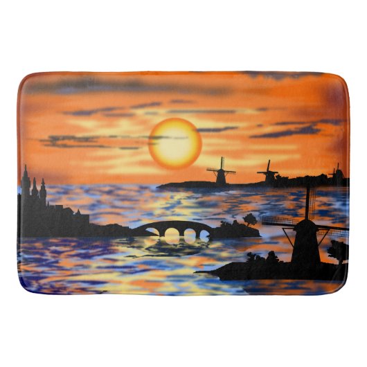Zee Sunrise Bath Mat Netherlands Landschap (Voorkant)