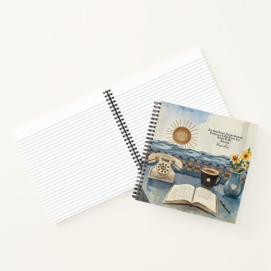 Zee Sunrise Coffee Emerson Quote  tijdschrift Notitieboek (Binnen)