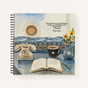 Zee Sunrise Coffee Emerson Quote  tijdschrift Notitieboek