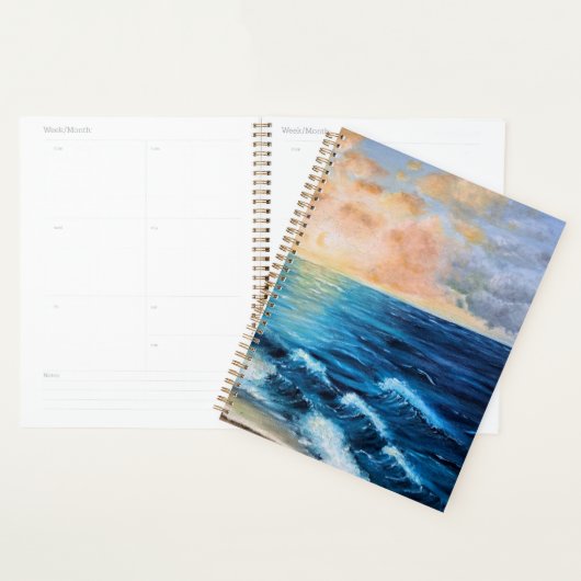 Zee Sunrise Ocean Beach Wolken Rust Magic A Planner (Display)