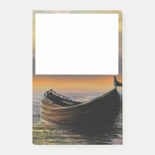 Zee Sunset Boat Post merkt op Post-it® Notes (Voorkant)