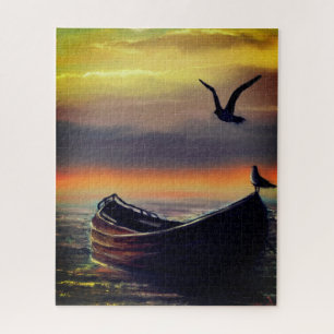 Zee Sunset Boat Puzzel