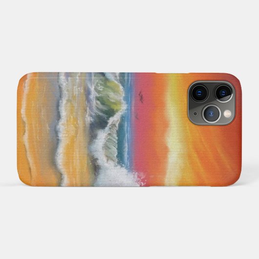 Zee Sunset iPhone Case Abstract (Achterkant (horizontaal))