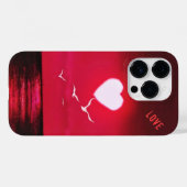 Zee Sunset iPhone Case Love Romantic Red (Achterkant (horizontaal))
