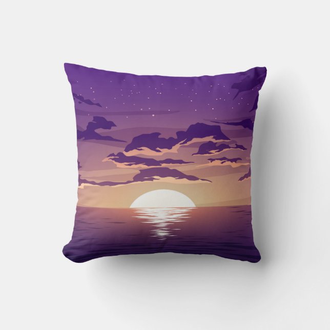 Zee Sunset Kussen (Voorkant)