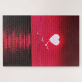 Zee Sunset Love Puzzle Romantic - Painting Legpuzzel (Horizontaal)