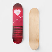 Zee Sunset Love Skateboard Romantic Black Red (Voorkant)