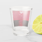 Zee Sunset Shot Glass Heart Sun Love Tekst Shot Glas (Achterkant)