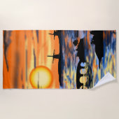 Zee Sunset Strandlaken Nederland Windmolen (Voorkant)