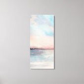 Zee Sunset Triptych - Pastel Waterverven Canvas Afdruk (Voorkant)
