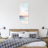 Zee Sunset Triptych - Pastel Waterverven Canvas Afdruk (Insitu (Slaapkamer))