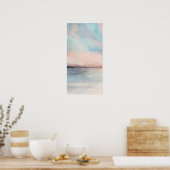 Zee Sunset Triptych - Pastel Waterverven Poster (Keuken)