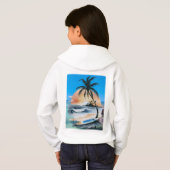 zee sunShine & palmboom op het strand (Achterkant volledig)