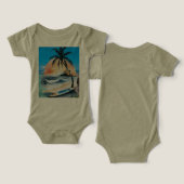 zee sunShine & palmboom op het strand (Ontwerp Voorkant & Achterkant)