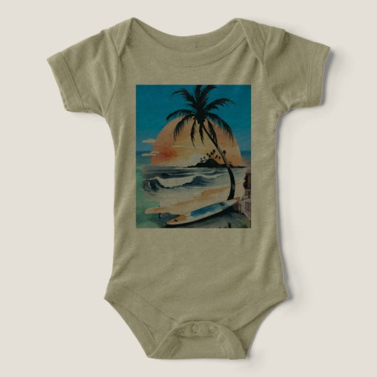 zee sunShine & palmboom op het strand (Design voorkant)